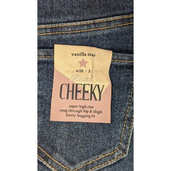 Vanilla Star Womens Size 3 W26 Junior's Real Cheeky High Rise Blue Jeans Stretch - Picture 10 of 10
